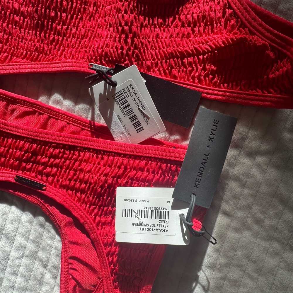 Kendall & Kylie Red Henley Style Bikini Set - Picture 5 of 9